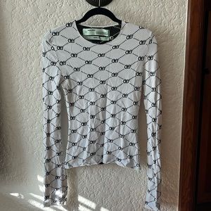 Off-White knit extra long sleeve shirt